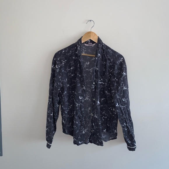 Victorias Secret Dark Gray Button Down Top size S - Picture 3 of 11